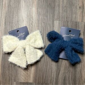 NWT Two Fur Hair Bows